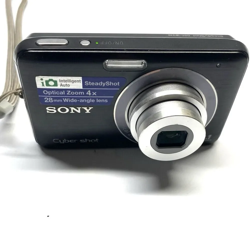 Sony Cybershot Camera DSC-W310 12.1 MP Black Digital Battery Charger 4GB SD Card